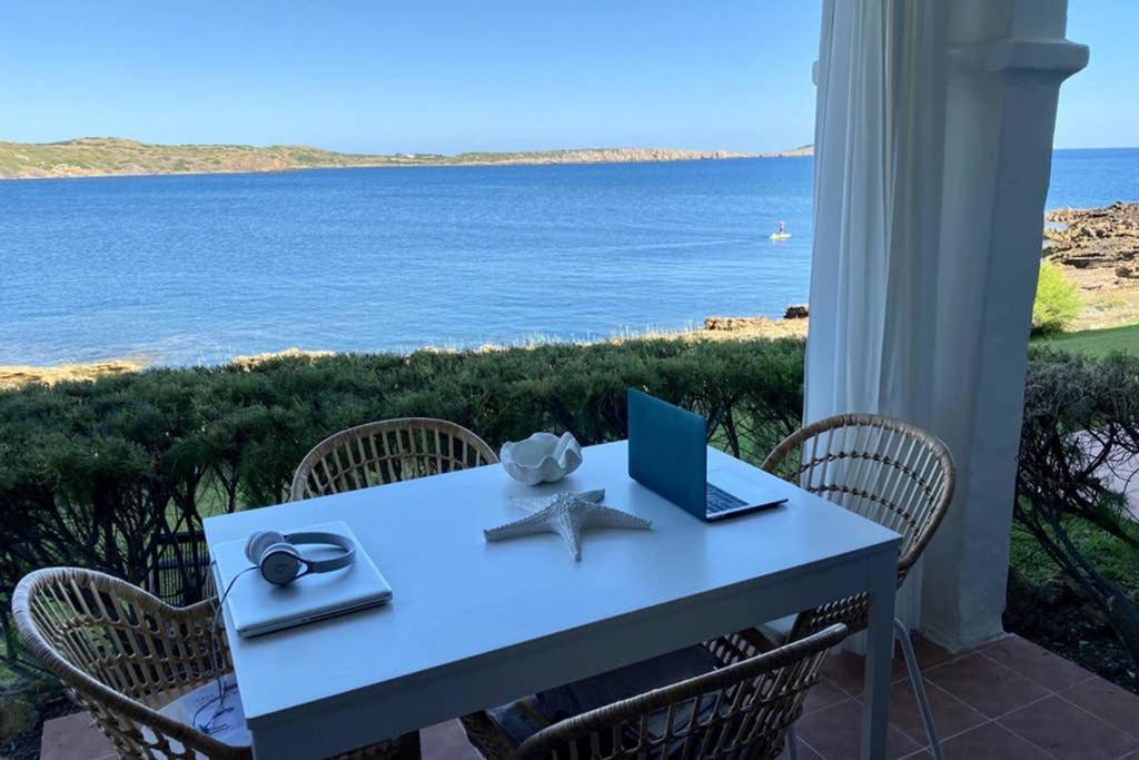 Appartamento Miravent Terraza Y Jardin Frente Al Mar Menorca Fornells  Esterno foto